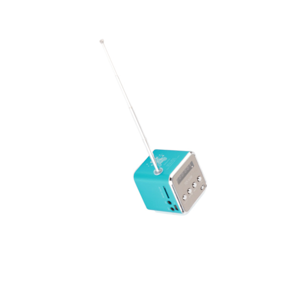 Mini Bluetooth-højttaler klar lyd 4 knapper Design skærmdisplay FM-radio Trådløs bærbar Bluetooth-højttaler Blå Bluetooth-version