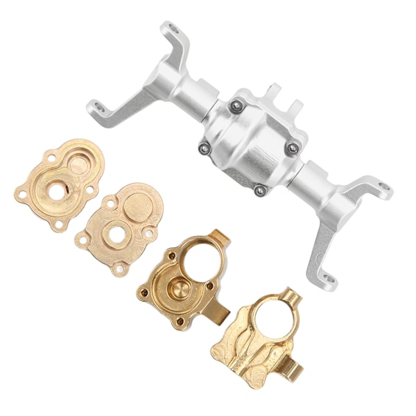 CNC-framställd framaxelhus-styrkopp i metall för FMS för Xiaoqi FCX24 1/24 halv RC-bil silver