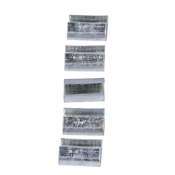 Metallbåndspenne Galvanisert stålemballasje Åpne forseglinger for 16 mm plast PET-stropp