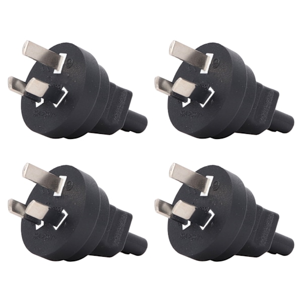 4 kpl AU IEC320 C7 -virtalähdesovitinta, ammattimainen AU IEC320 C7 -virtapistokeadapteri kannettavalle tulostimelle, AU-pistoke 100-250 V