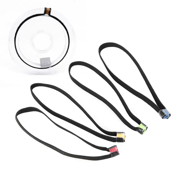 Lättviktig Elastisk Tyg Fiskelina Tippet Spole Ring - 4 ST