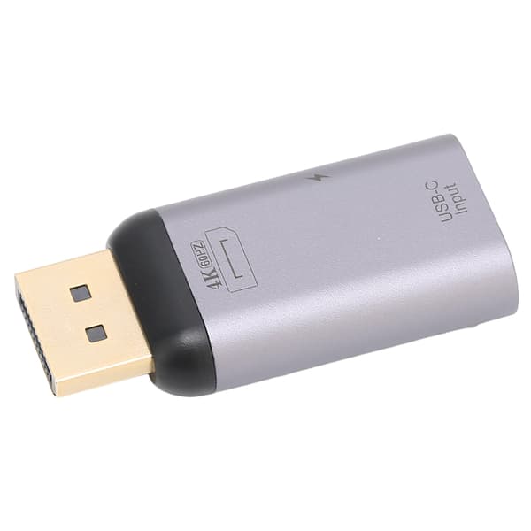 Type C -sovitin HD 4K PD 100W kannettava Type C naaras-uros kullattu sovitintelakka (Type C naaras-DP uros)