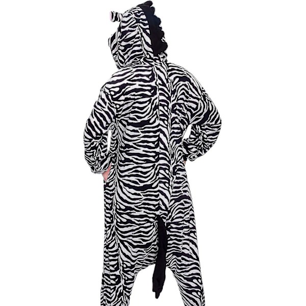 Funziez! Aikuisten pehmoeläin ja merieläin Halloween-asu Medium Zebra