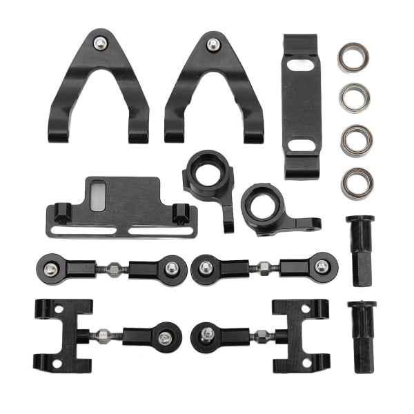 RC Aluminium Övre nedre upphängningsarm Styrkopp Hexadapter Set för WPL D12 RC CarBlack