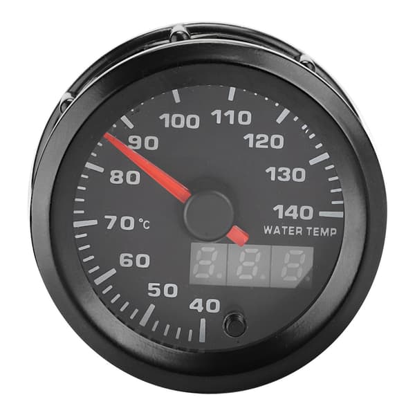 52 mm / 2 tommer 7 farver LED-display 40-140 ℃ bilvandtemperaturmåler med sensor