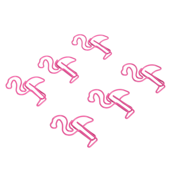100 st gem för att förhindra halka Söta flamingoformade små bokmärke gem för pappersdokument Rosa