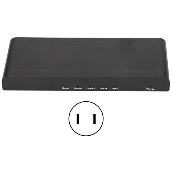 1x4 HD Multimedia Interface Splitter 4K 60hz 4-port HD Multimedia Interface Distributionsförstärkare 100‑240V US-kontakt