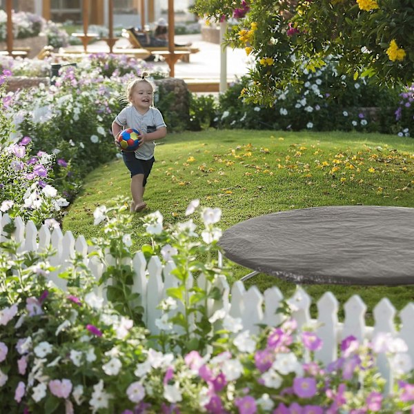 Trampolinskydd Presenning Regn Vind Trädgård Väder Damm, Svart 1,83m