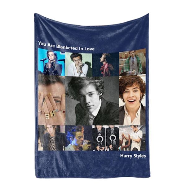 Nap tæppe polyester behagelige lyse farver seng tæppe med berømte stjerne print til rejser 80x100cm/31.5x39.4in