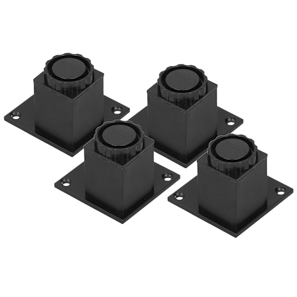 4 st/ set Möbelben Justerbar höjd Aluminiumlegering fyrkantigt stöd för soffskåp 60 mm