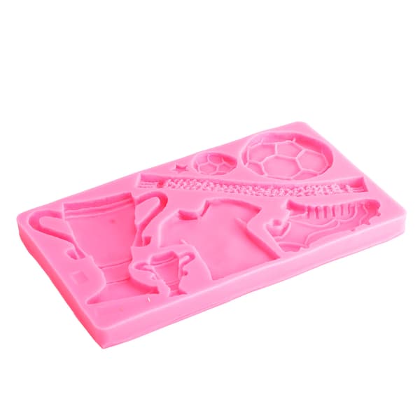 Fodboldtrofæ Silikone Fondantforme Tøj Sko Kage Chokoladeform DIY Bageform Pink