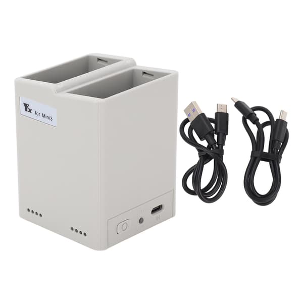 2-vejs Batterilader Hub Batteriniveau Kontrol Drone Batteri USB-lader til DJI Mini 3 Pro