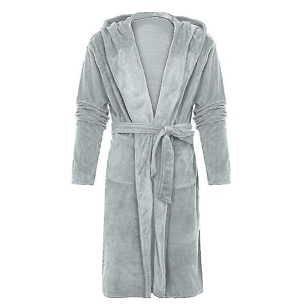 Dammörkgrå Huvtröja i Fleece Badrock Nattkläder 4XL