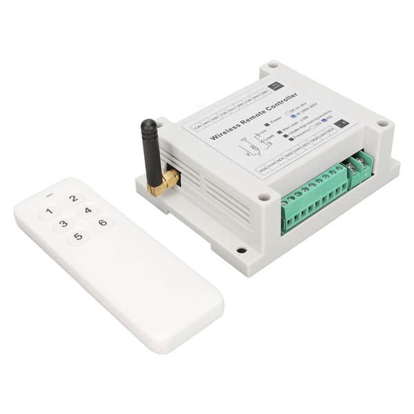 Fjernkontrollmodul 6-kanals relékontrollerbryterkort 433MHz AC 100‑265V