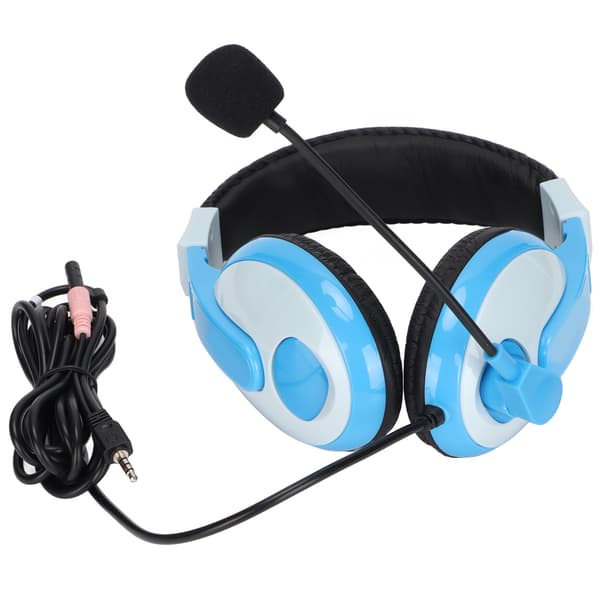 Somic Electronics Hodetelefoner Multifunksjonelle Plugger Stemme Gaming Headset med Mikrofon for Datamaskiner Mobiltelefon Grå Blå