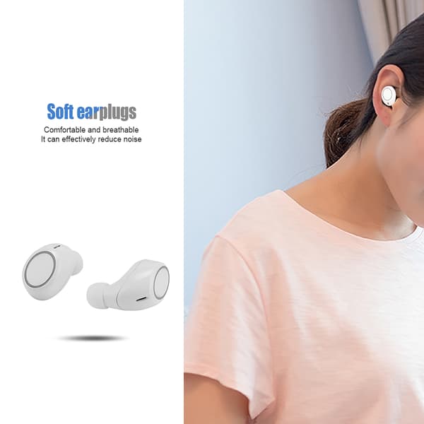Trådlösa Bluetooth-hörlurar DC 5V TWS Headset CNC-gravering Titanmetallbearbetning Stöd Typ C-laddning (vit)