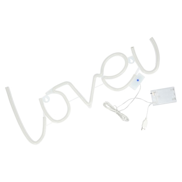 LOVEU Neon Lys LED Farverige Neon Skilte til Hjemmedekoration Frieri Feriedekoration Pink Lys