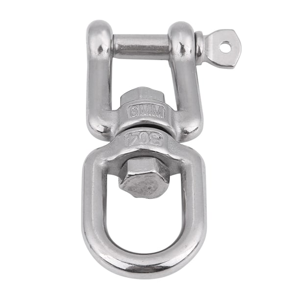 Heavy Duty 304 Rustfritt Stål Svingbar Ring Snap Rullende Sjakkel Enhet (6mm)