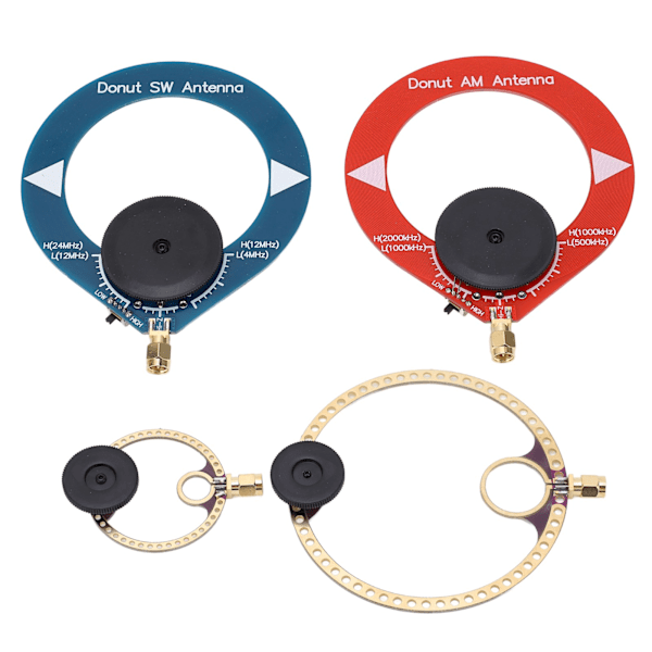 4 stk. Mini Ring Transceiver UHF VHF AM SW Loop Antenne for Short Wave Radio Broadcasting