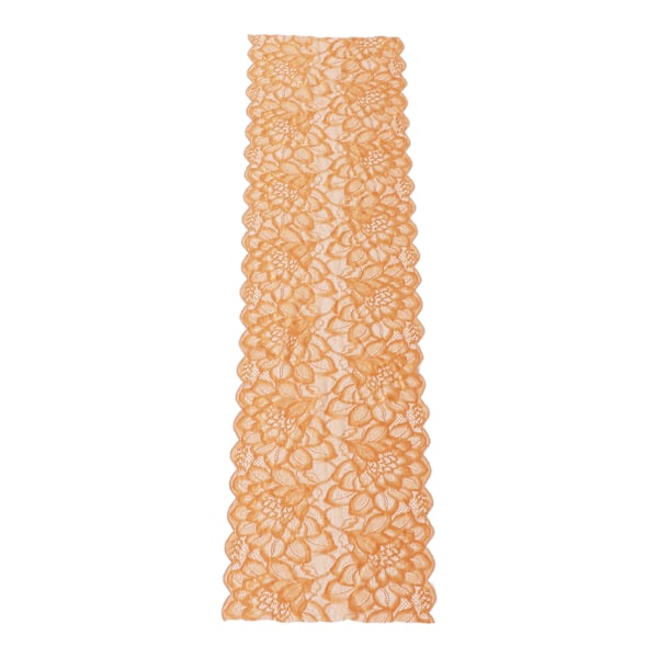 Spetsväv Vacker Ljusbrun 10 Yards 23cm Bredd Mjuk Bekväm Stretch Spets Trim för DIY Hantverk Kläder