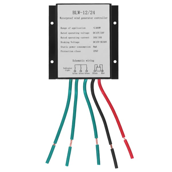 BLW‑12/24 400W Vindgenerator Turbinkontroll Vattentät Batteriladdningsregulator