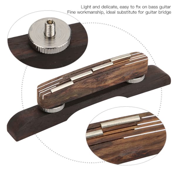 Gitarrstall Rosenträ 4-strängar Delikat Mandolin Musikinstrument Tillbehör Rosfärg