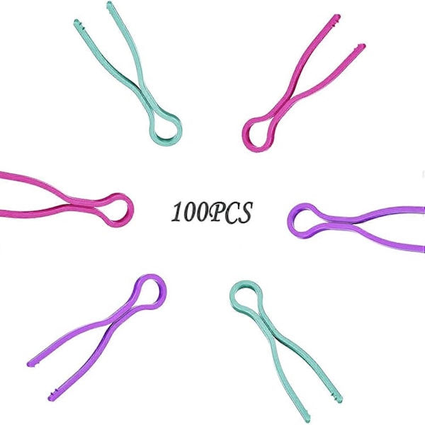 100 Stk. Spoleholderclips, Plastik Spoletråd Spole, Sy Tilbehør Holder, til at Binde Spoletråden Så Den Ikke Falder Ud (Blandet Farve)