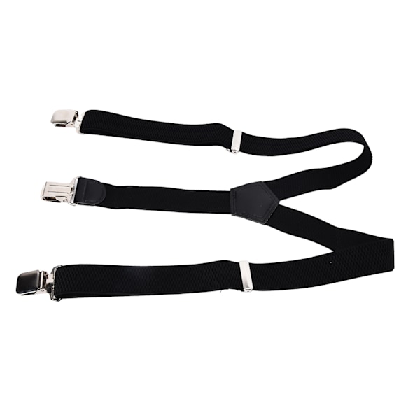 Herr Suspender Stark Fixering Justerbar Vacker Praktisk Fashionabel Metallklämma Bred Suspender för Formell FestSvart