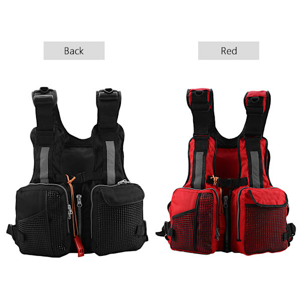 Voksne Redningsvest Redningsvest med Whistle Swimming Fishing Drivdragt (sort)
