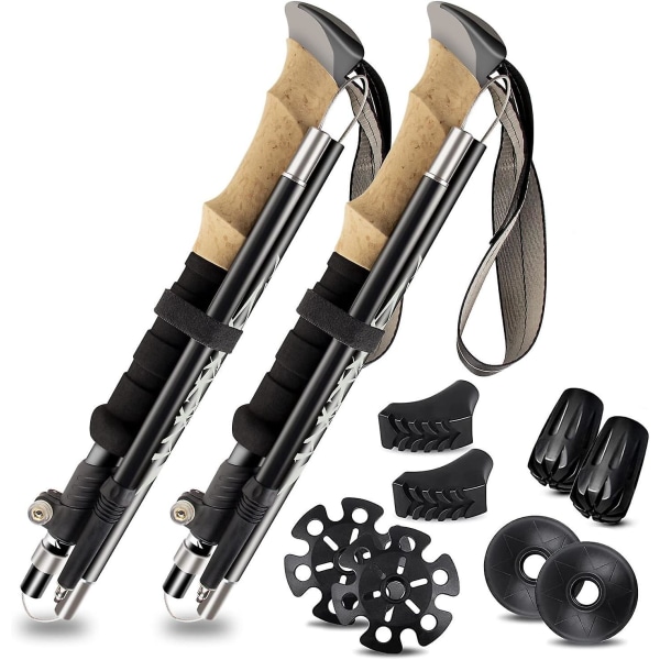 Par justerbare trekkingstave 33-125 cm