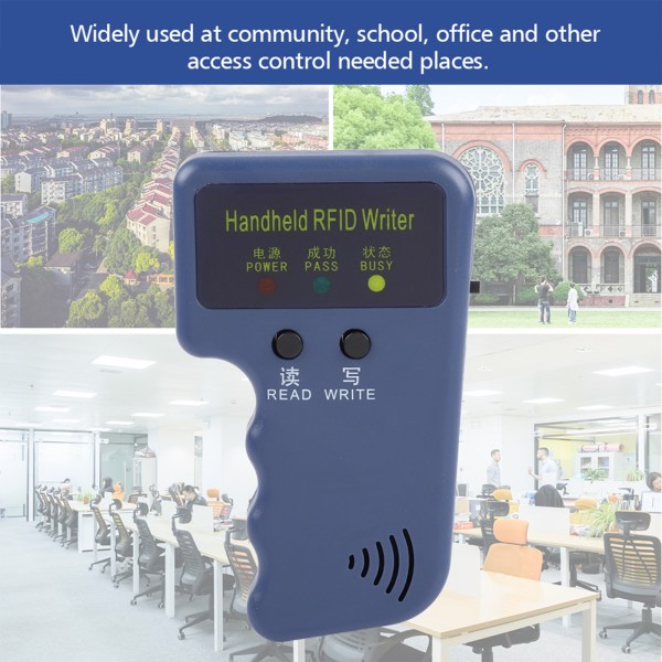 Bärbar handhållen RFID ID-kort kopiatorskrivare - 125KHz EM4100 Keyfob Duplicate