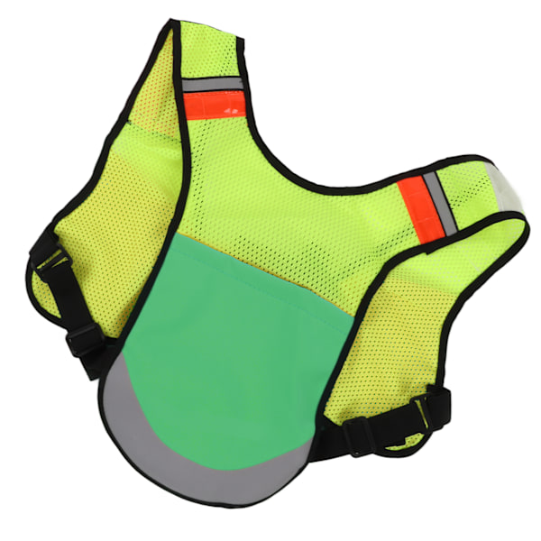 Elastisk multifunktionel reflekterende vest til natkørselssport Åndbar reflekterende vest Grøn