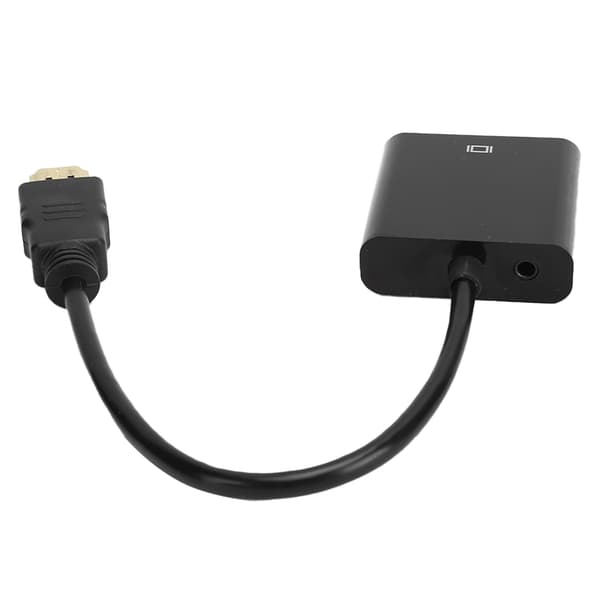 HD Multimedia Interface til VGA Adapter Konverter Kabel til Computer Laptop Skærm Projektor Sort