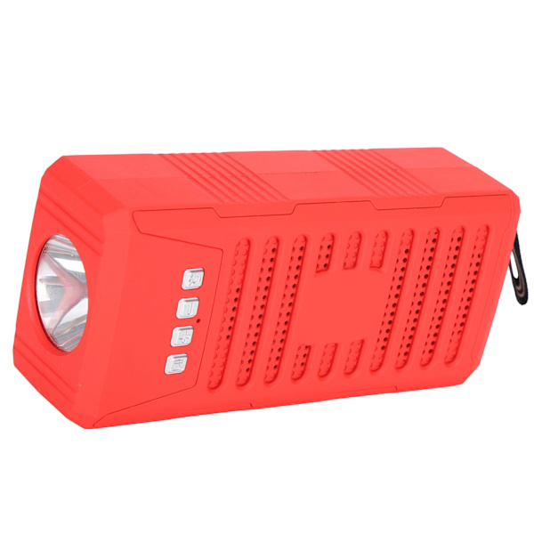AK-135 Bluetooth-højttaler med LED-lommelygte, kort, FM-stereolyd, bærbar trådløs højttaler