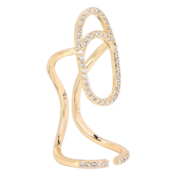 Nagelring Säker Frisk Justerbar Fashionabla fingernagelsmyckendekorationer för fester Bröllop3048 Guld