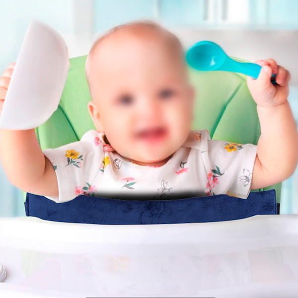 Bärbar tvättbar babymatstol säkerhetssäte rem sele bälte för sittande spädbarn småbarnBlå