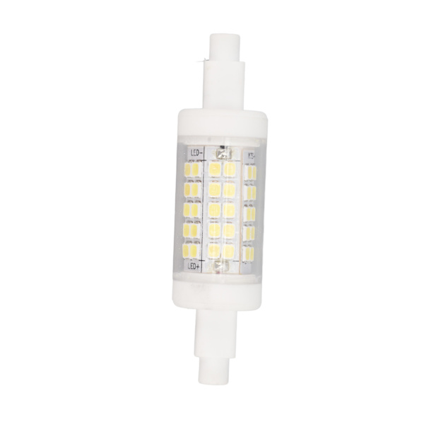 R7s LED-lampa 80 mm 5 W dubbeländad strålkastare med 60 LED 6000 K vitt ljus majsbelysning för utbyte 220 V