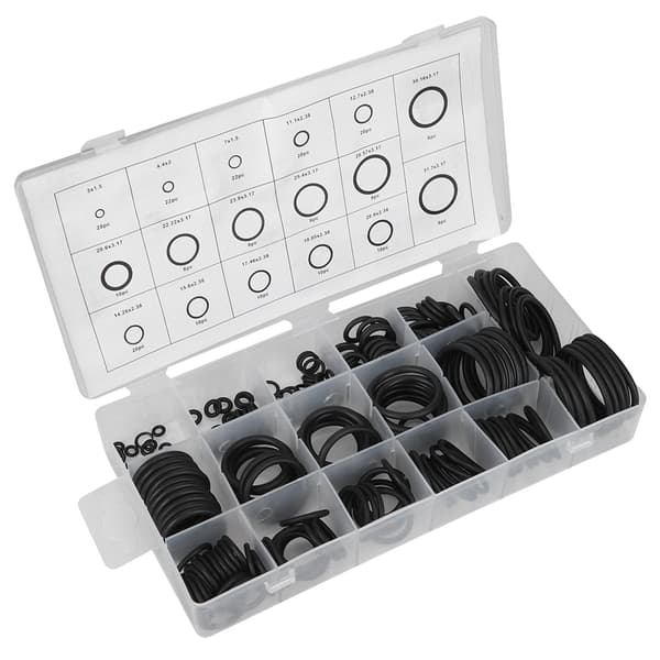 222 st gummi O-ring tätningssortimentssats O-ring bricka sortimentssats för bilteknikmaskiner