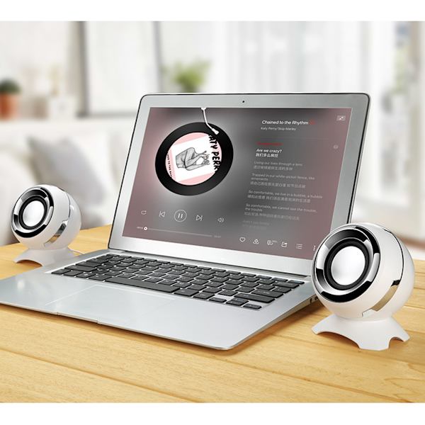 Mini-datorhögtalare baslurar för bärbar dator stationär telefon kraftfull högtalare USB AUX-ljud multimediahögtalare
