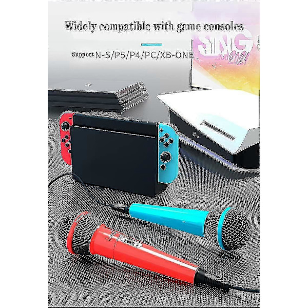 Gaming Mikrofon Dobbelt Kablet Mikrofon Med Switch Til Ps5/ps4/xboxone/n-switch/pc -Ny SZJR