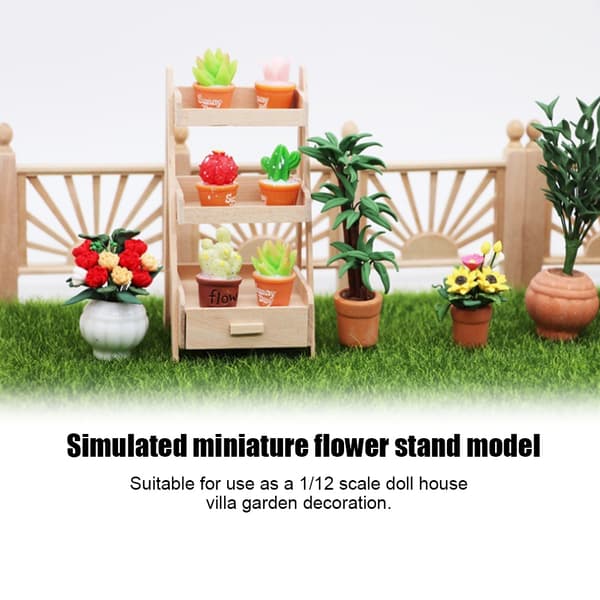 1:12 Mini Dukkehus Have Dekoration Træ Simulation Miniature Blomsterstand Model