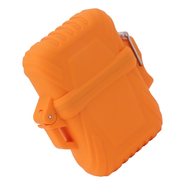 2 stk. lommelygte lighter etui IP56 vandtæt sikker bærbar lommelygte lighter cover til udendørs camping rejse orange