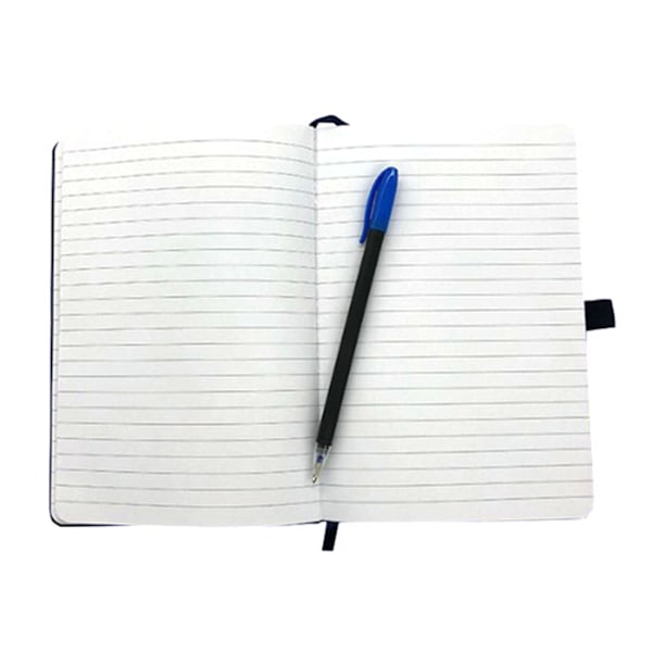 Anteckningsblock Svart Utseende PU Papper 14,5x21x 1cm Praktisk Bärbar Journal Notebook för Skolmötesplanering