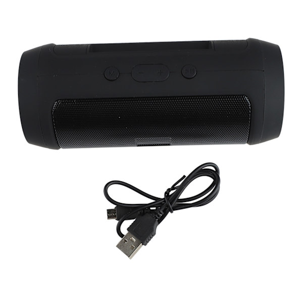 Bærbar Bluetooth-høyttaler FM-radio innebygd HD-støydempende mikrofon HiFi Heavy Bass Mini Bluetooth-høyttaler for skrivebord svart for E2mini