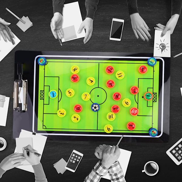 Fotball Fotball Ball Taktikk Magnetic Board for Konkurranse Trening Undervisning Coaching