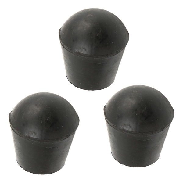 3 st Kryckspetsar 22 mm innerdiameter Gummimaterial Inbyggd kopparplatta Gåkäppspetsar för utbyte
