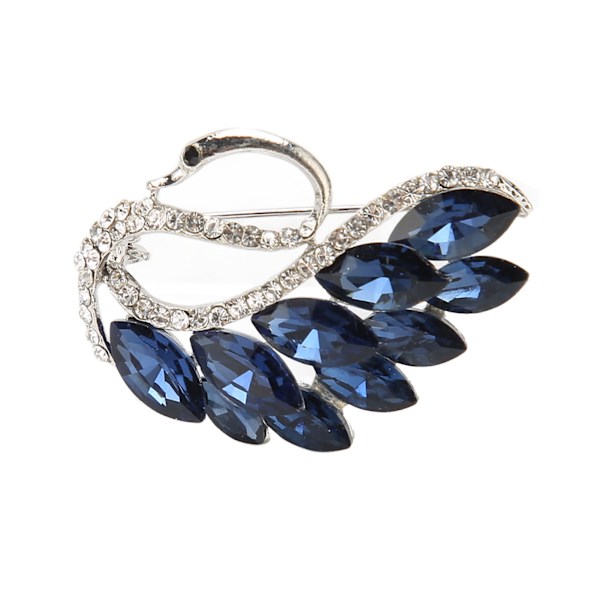 Broschnål Glänsande gnistrande Elegant Blå Djur Rhinestone Broscher Pins för fest