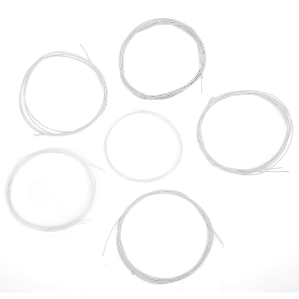 6 STK Oud Strenge Sæt 1‑G 2‑D 3‑A 4‑E 5‑B 6‑F Nylon Forsølvet Kobberlegering Erstatning