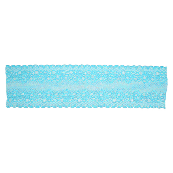 23 cm bredd 10 meter spetskant stretch klippbar DIY handcraft mesh nylon spets tyg bred stretchig spets för sömnad kudde blå lagun