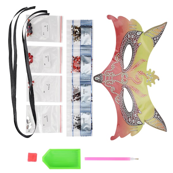 DIY Diamantmålning Ansiktsmask Kostymfest Dekoration Ansiktsskydd Kit (AA404)
